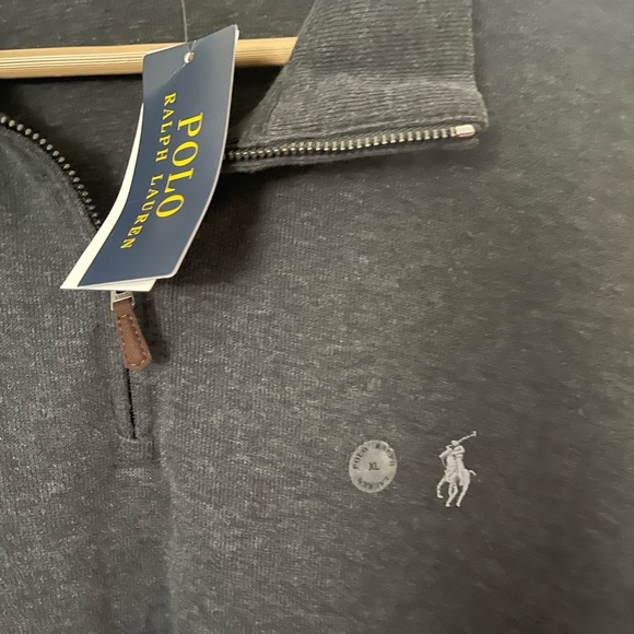 Polo Ralph Lauren Estate-Rib Quarter-Zip Pullover Size XL Gray NEW - Picture 3 of 6